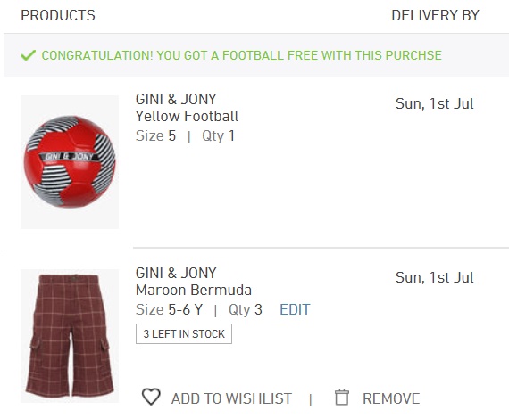 India Desire : Get A Free Football Worth Rs 999 On Buy Any Product Worth Rs 1499 From Jabong